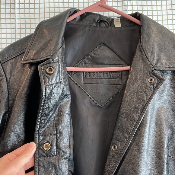 PRESTON & YORK Black Leather Button Up Jacket 🥀 Medium - Picture 7 of 10